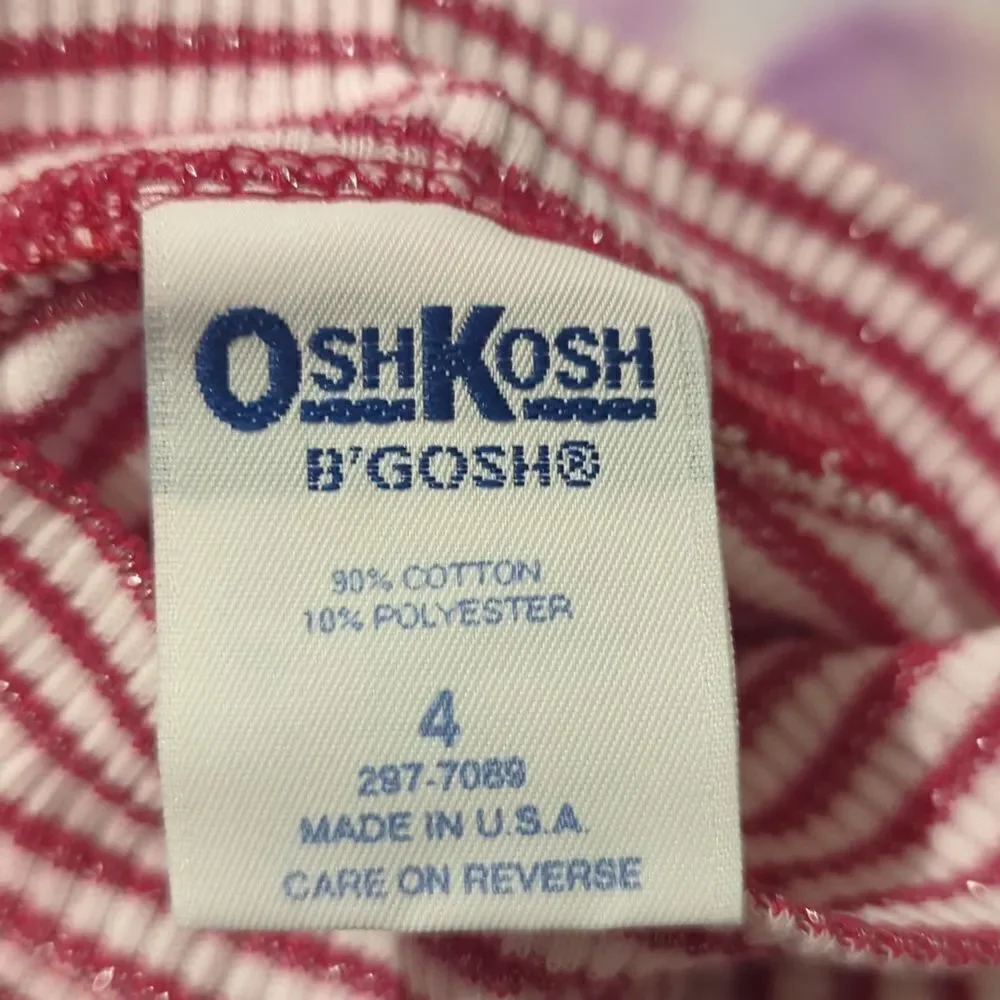Oshkosh bgosh girls 90s vintage red and white‎ striped top